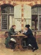 Jean-Louis-Ernest Meissonier The Card Players, oil painting on canvas